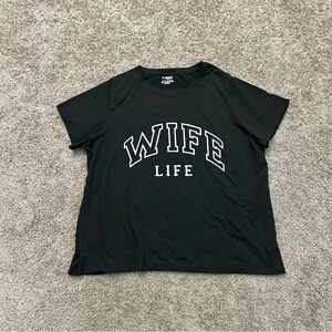 Black Graphic Tee - Wife Life